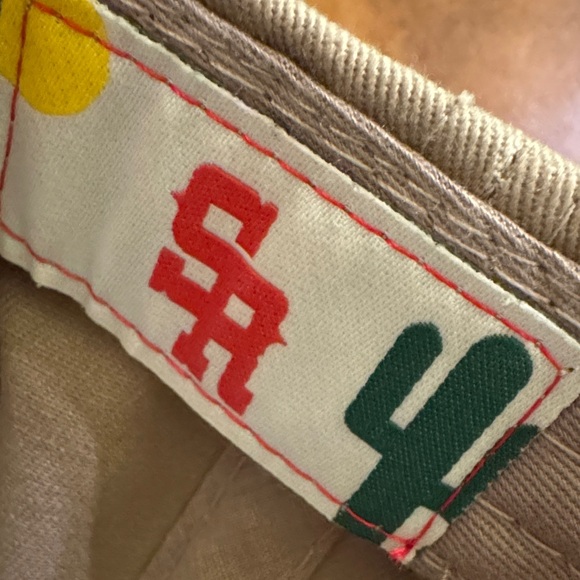 Tan and Pink Embroidered Cap - Picture 3 of 3